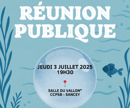 Invitation à la réunion publique sur les ruisseaux de Sancey