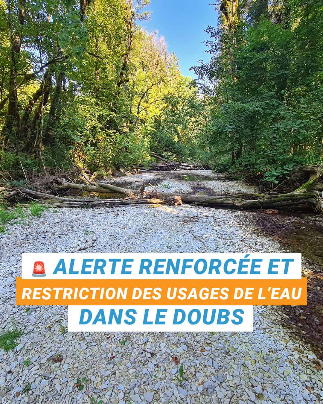 Alerte renforcée et restriction des usages de l'eau dans le Doubs 2026