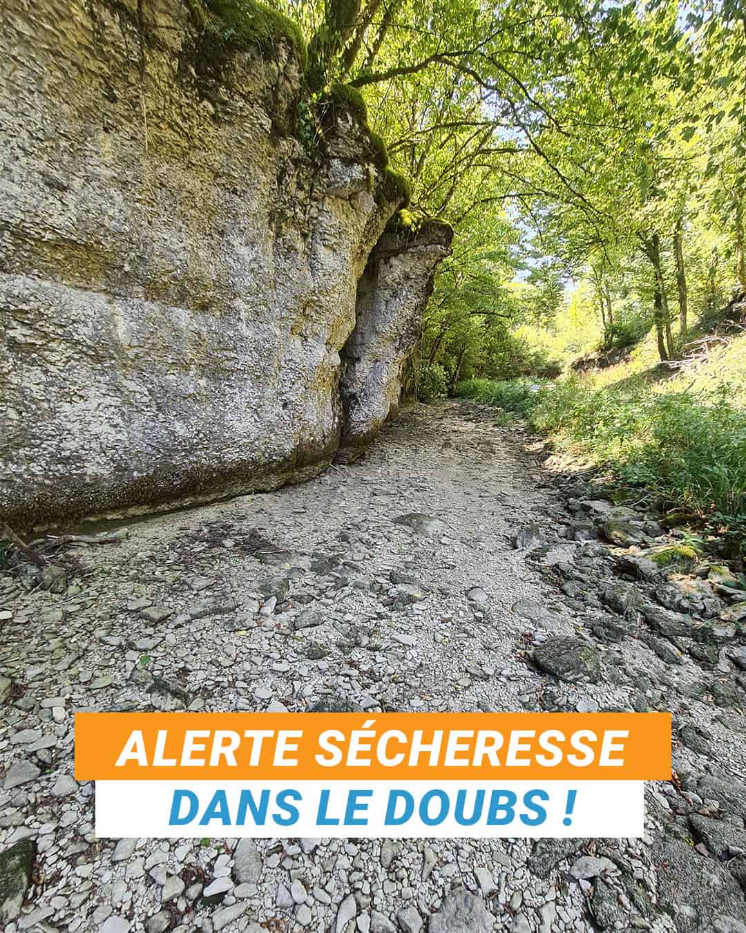 Le doubs en pleine période de sècheresse